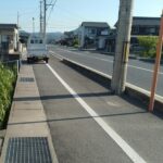 前面道路：南から北へ向いて撮った写真です。